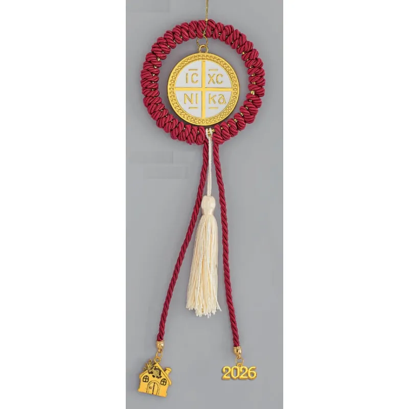 Adorex - Κρεμαστό Γούρι Στεφάνι Και Κωνσταντινάτο EG-23246