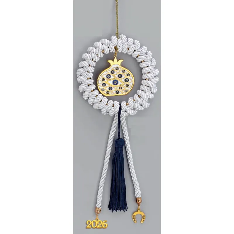 Adorex - Κρεμαστό Γούρι Στεφάνι Και Ρόδι Με Μάτια EG-23256