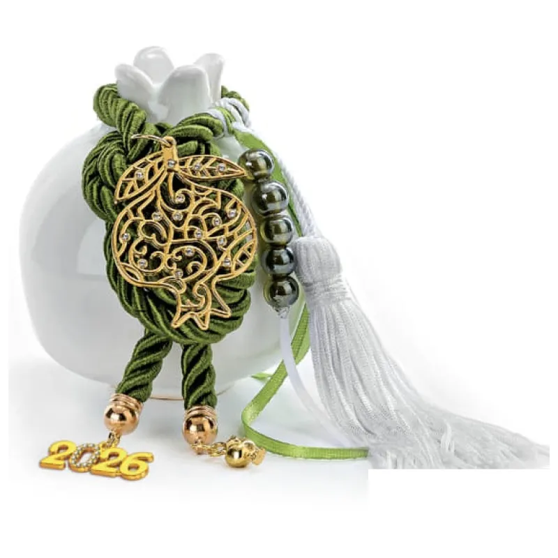 Adorex - Γούρι Κεραμικό Ρόδι Με Μεταλλικό Ρόδι Με Στρας EG-23398