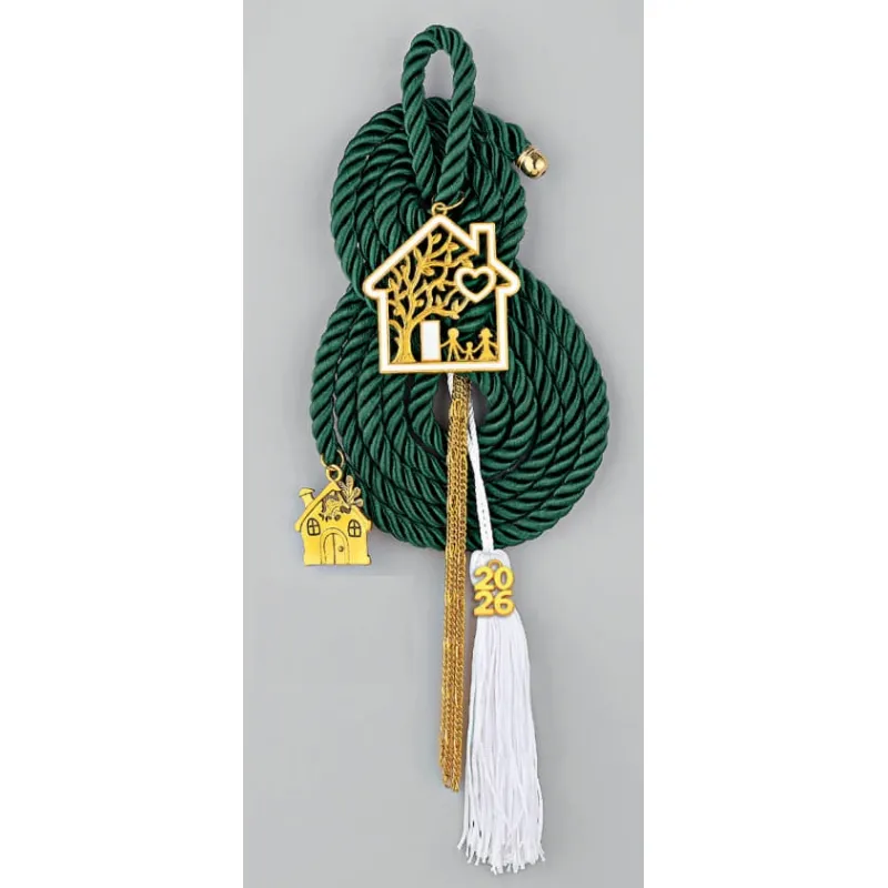 Adorex - Κρεμαστό Γούρι Με Μεταλλικό Σπίτι Με Οικογένεια EG-24076