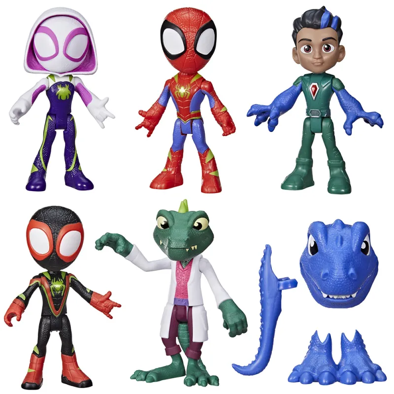 Hasbro - Marvel Spidey & His Amazing Friends, Dino Heroes & Lizard Set F9483