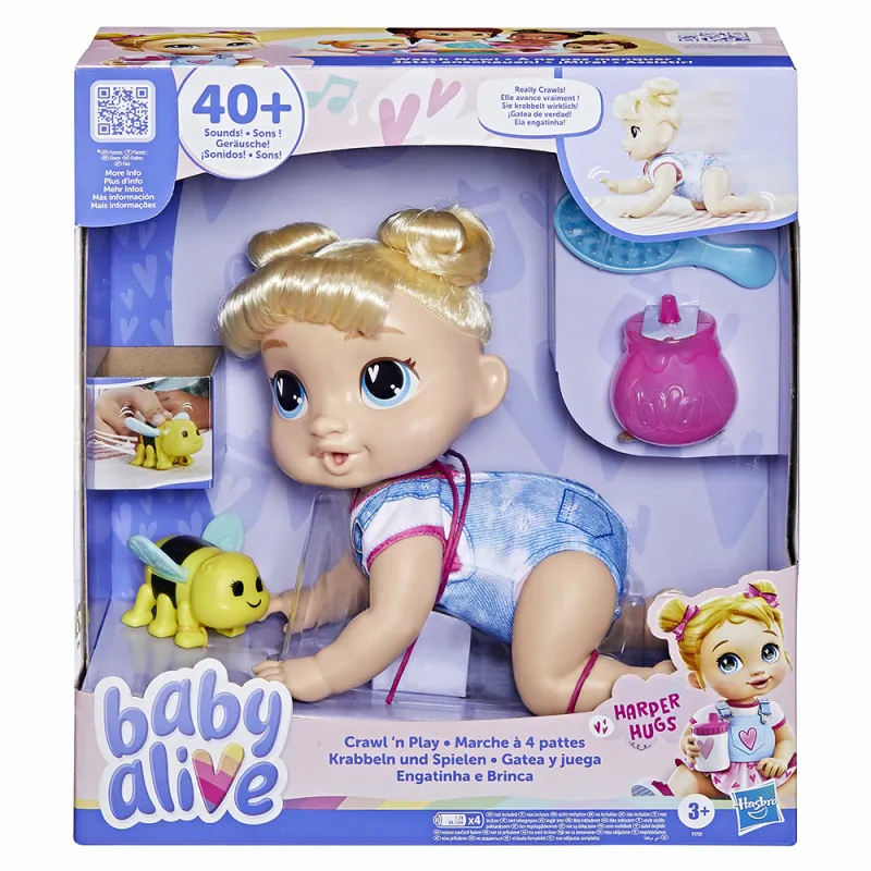 Hasbro Baby Alive - Crawl 'N Play, Harper Hugs F9709