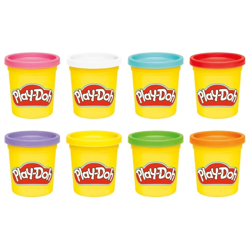 Hasbro Play Doh - Σετ 8 Βαζάκια, Rainbow G0691 (G0513)