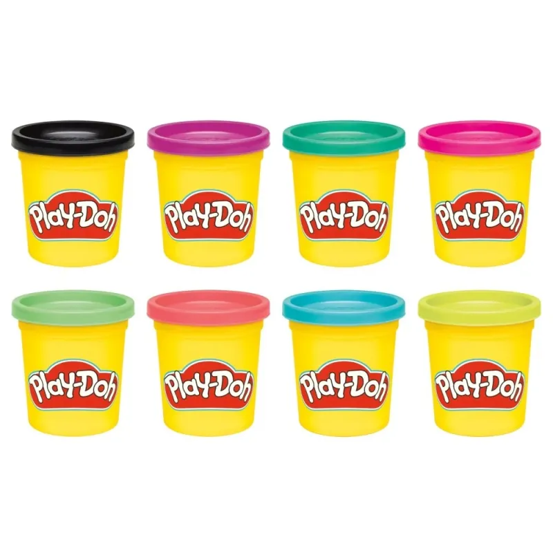 Hasbro Play Doh - Σετ 8 Βαζάκια, Vibrant G0692 (G0513)