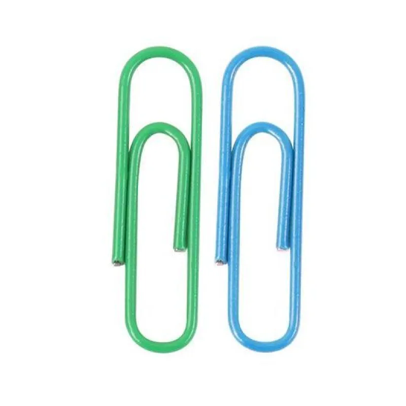 Foska - Συνδετήρες Χρωματιστοί 28mm Σε Blister Foska Με Συρμάτινη Βάση - 100 τμχ HD3005