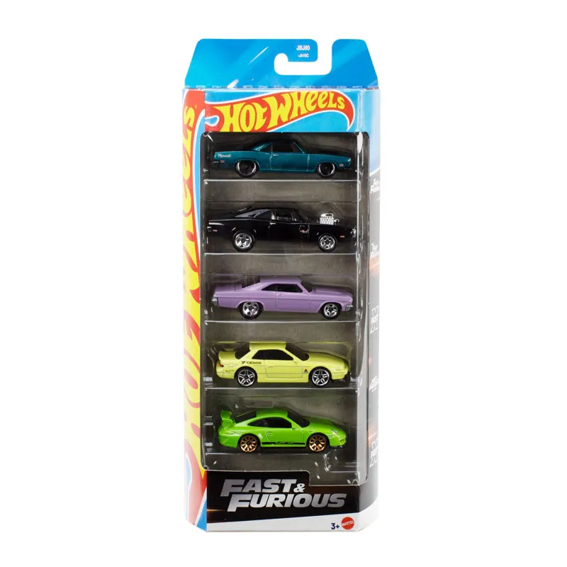 Mattel Hot Wheels – Αυτοκινητάκια 1:64 Σετ Των 5, Fast & Furious JBJ80 (01806)