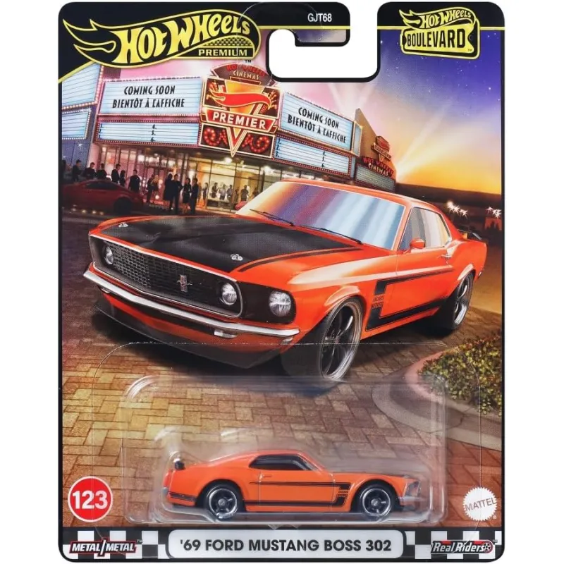 Mattel Hot Wheels - Αυτοκινητάκι Premium Boulevard, '69 Ford Mustang Boss 302 JBL20 (GJT68)