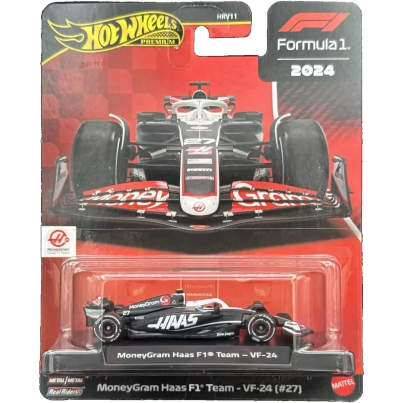 Mattel Hot Wheels - Premium Formula 1 2024, MoneyGram Haas F1 Team - VF-24 (#27) JBM22 (HRV11)