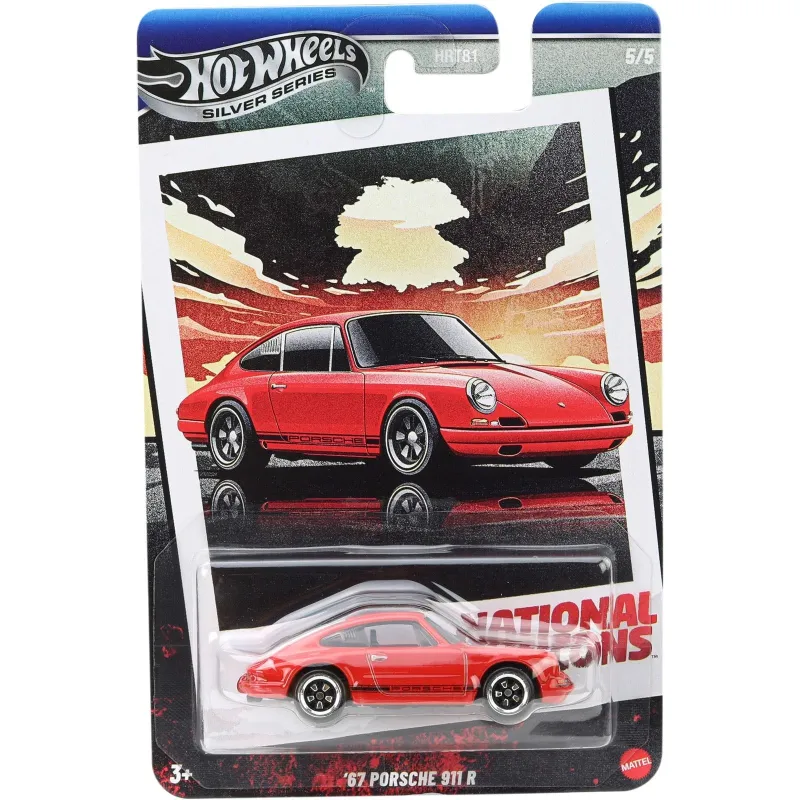 Mattel Hot Wheels – Αυτοκινητάκι, National Icons Silver Series, '67 Porsche 911 R (5/5) JBY86 (HRT81)