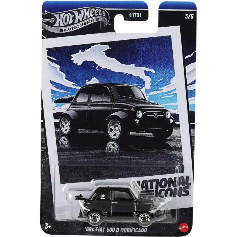 Mattel Hot Wheels – Αυτοκινητάκι, National Icons Silver Series, '60s Fiat 500 D Modified (3/5) JBY88 (HRT81)