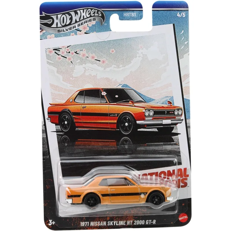 Mattel Hot Wheels – Αυτοκινητάκι, National Icons Silver Series, 1971 Nissan Skyline HT 2000 GT-R (4/5) JBY89 (HRT81)