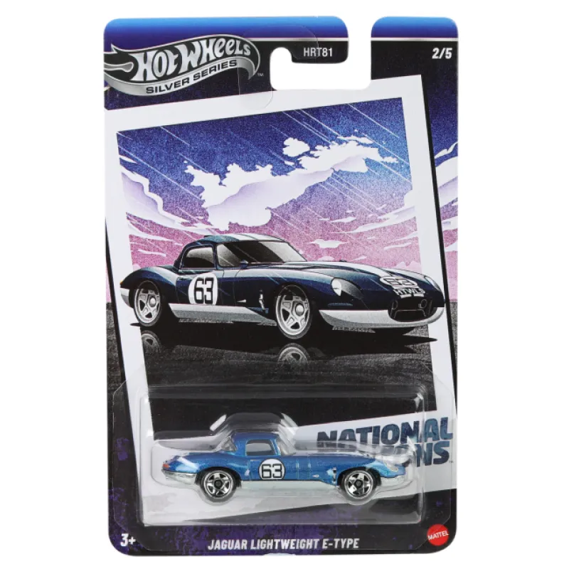 Mattel Hot Wheels – Αυτοκινητάκι, National Icons Silver Series, Jaguar Lightweight E-Type (2/5) JBY90 (HRT81)