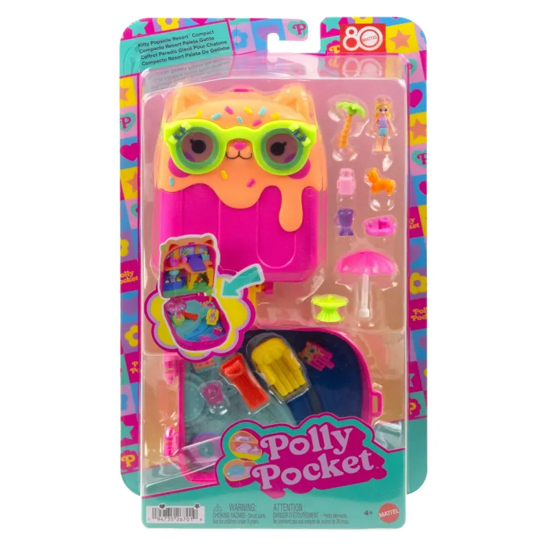 Mattel Polly Pocket - Kitty Popsicle Resort Compact JCB17 (JFG56)