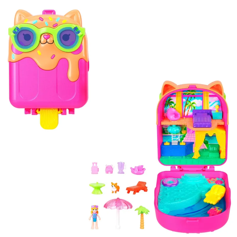 Mattel Polly Pocket - Kitty Popsicle Resort Compact JCB17 (JFG56)