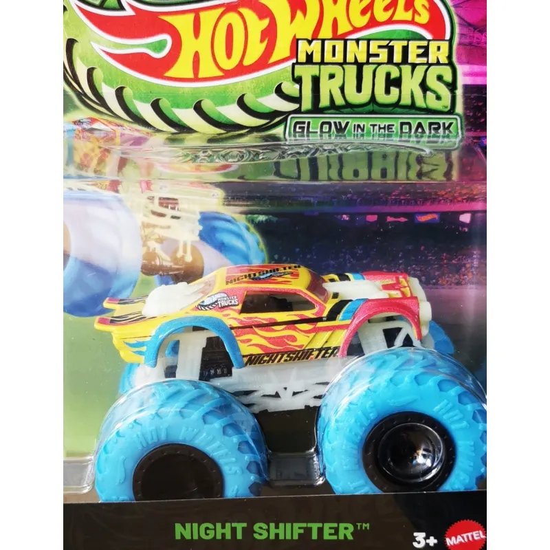 Mattel Hot Wheels - Monster Trucks, Glow In The Dark, Night Shifter JCG71 (JFX08)