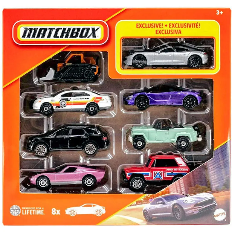 Mattel Matchbox - Αυτοκινητάκια Σετ Των 8 JCT86 (HVR81)