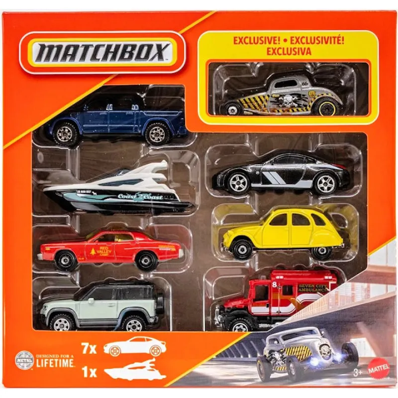 Mattel Matchbox - Αυτοκινητάκια Σετ Των 8 JCT90 (HVR81)