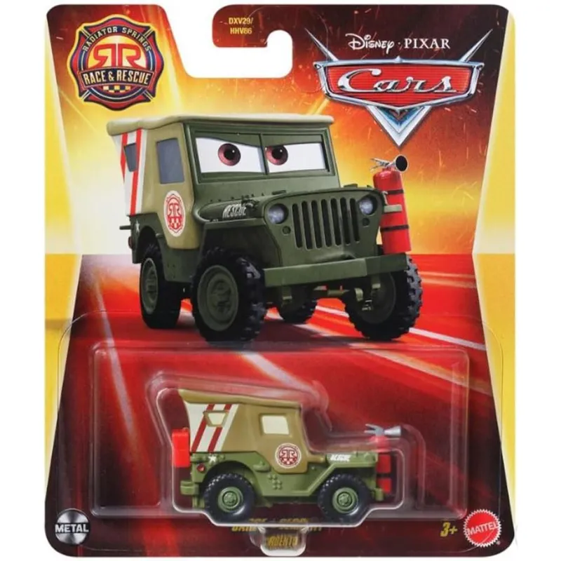 Mattel Cars - Αυτοκινητάκι, Race & Rescue Sarge - Sergent JDG58 (DXV29)