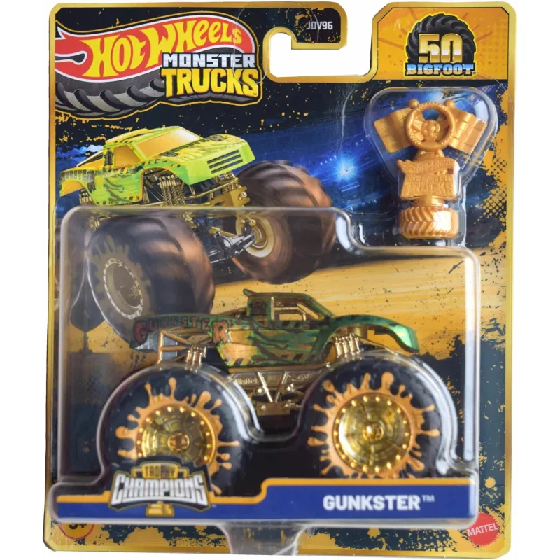 Mattel Hot Wheels - Monster Trucks, 50 Bigfoot Trophy Champions , Gunkster JDV99 (JDV96)