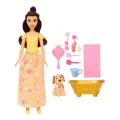 Mattel Barbie - Princess Bathe & Brush Κούκλα Πεντάμορφη και Σκυλάκι JFC42