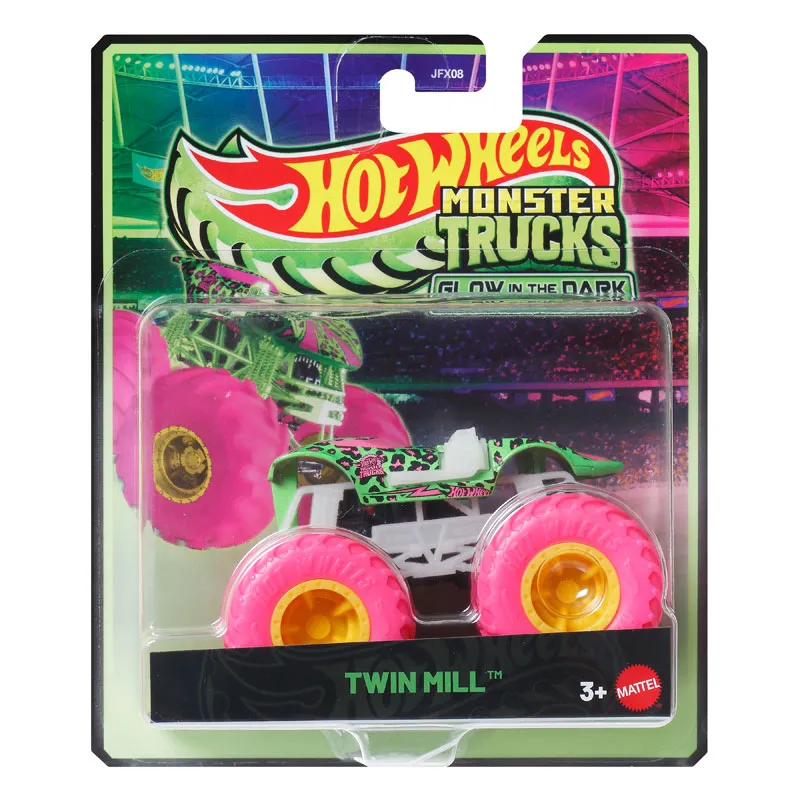 Mattel Hot Wheels - Monster Trucks, Glow In The Dark, Twin Mill JFX22 (JFX08)