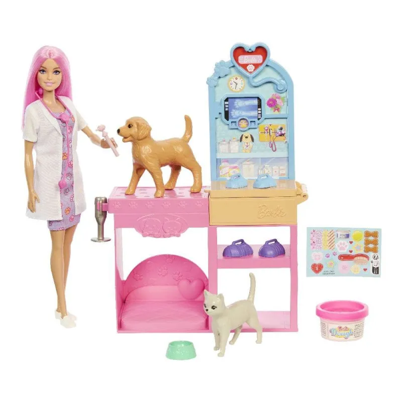 Mattel Barbie - Barbie Ιατρείο Για Ζωάκια JFX93