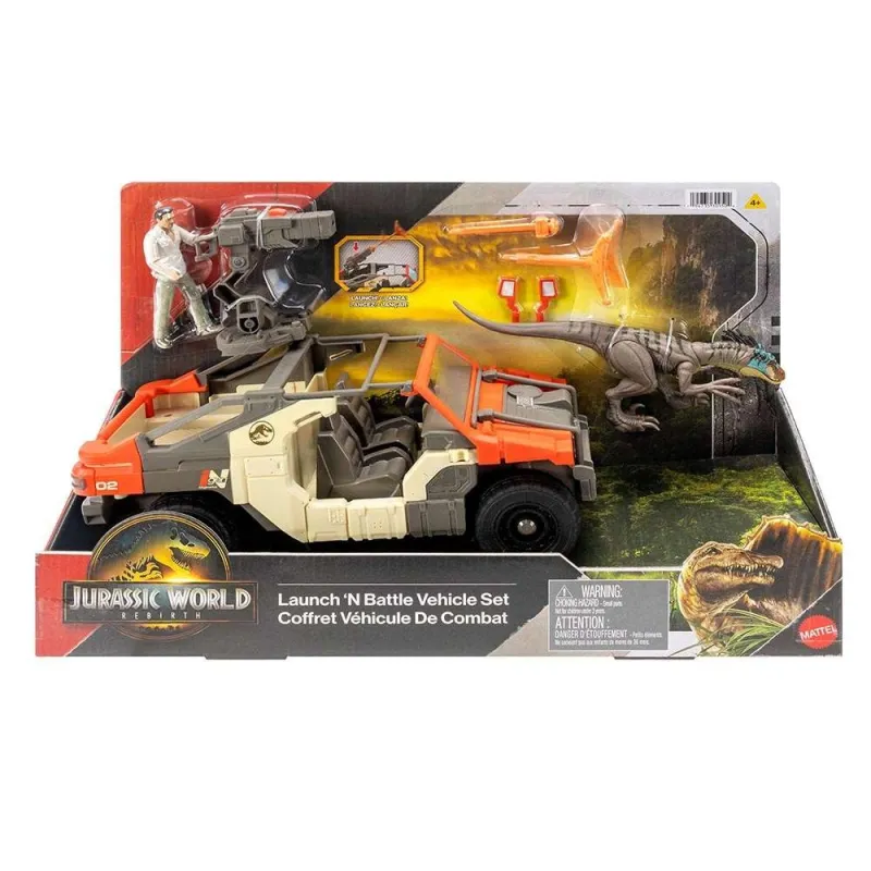  Mattel Jurassic World - Rebirth, Launch ‘N Battle Vehicle Set JGB59