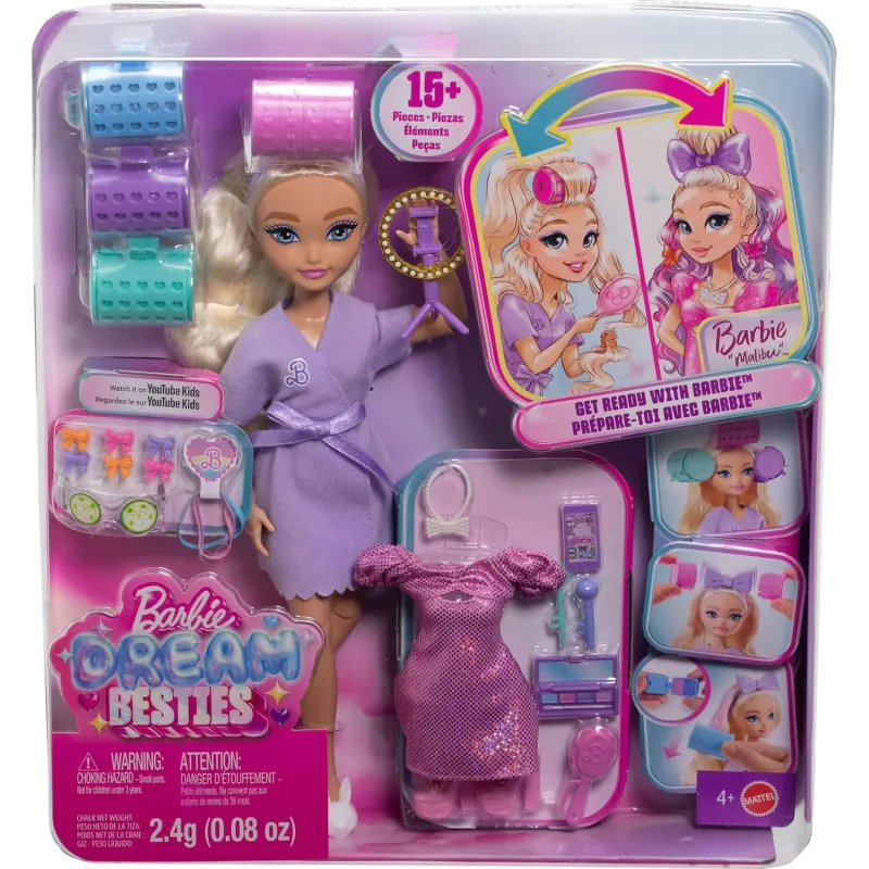 Mattel Barbie - Dream Besties, Get Ready With Barbie “Malibu” JGG38 (JGG37)