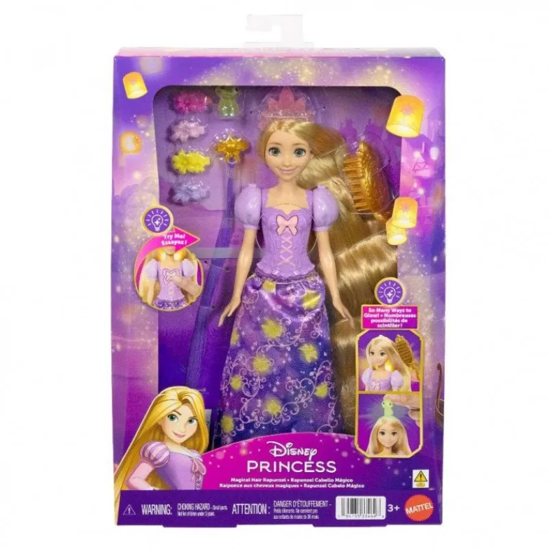 Mattel Disney Princess - Κούκλα Ραπουνζέλ με Μαλλιά που Λάμπουν JHL46