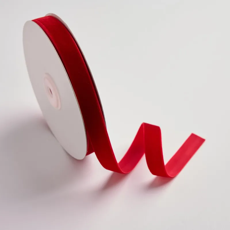 Kyriacou - Κορδέλα Βελούδο Με Ουγιά, 15mmX10M, Red JVEL10XX-XXXX15-70XXXX