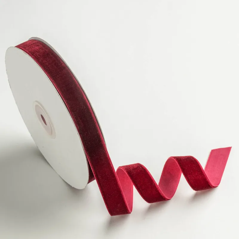 Kyriacou - Κορδέλα Βελούδο Με Ουγιά, 15mmX10M, Burgundy JVEL10XX-XXXX15-71XXXX