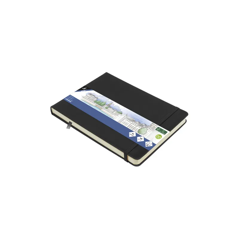 Kangaro - Sketchbook Με Σκληρό Εξώφυλλο Και Λάστιχο, Black A5 80 Φύλλα K-861230