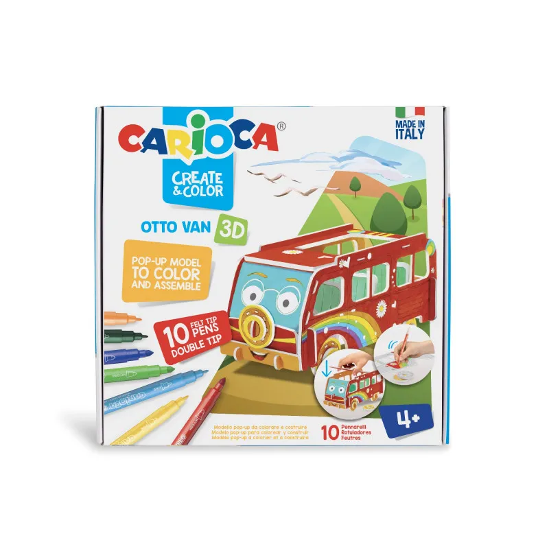 Carioca - Σετ Μαρκαδόροι Ζωγραφικής 3D, Create & Color, Otto Van 42987