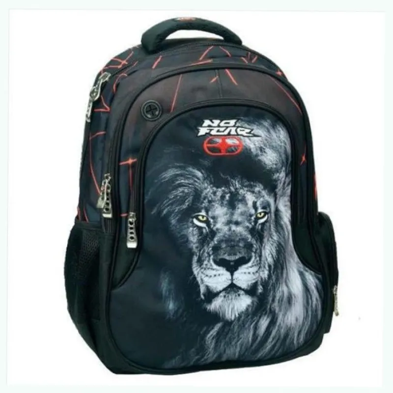 Back Me Up – Τσάντα Πλάτης Δημοτικού, No Fear, Laser Lion 348-35031