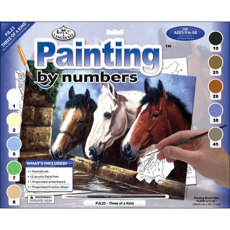 Royal & Langnickel - Painting By Numbers , Three Horses PJL23-3T