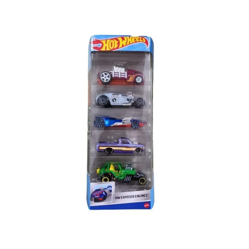 Mattel Hot Wheels – Αυτοκινητάκια 1:64 Σετ Των 5, HW Exposed Engines HLY79 (01806)