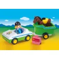 Playmobil 1.2.3 - Όχημα Με Τρέιλερ Μεταφοράς Αλόγου 70181 Playmobil 1.2.3 - Όχημα Με Τρέιλερ Μεταφοράς Αλόγου 70181