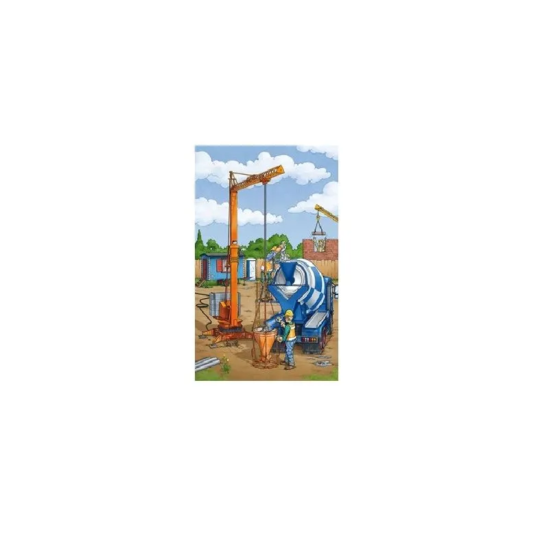 Schmidt Spiele – Puzzle 3 in 1 Construction Work Ahead 24/24/24 Pcs 56200