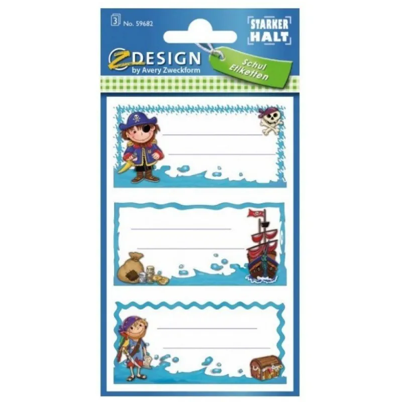 ZDesign - Ετικέτες Αυτοκόλλητες Τετραδίων, Pirates 9 Τμχ 59682