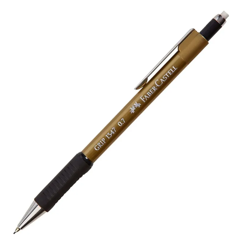 Faber Castell - Μηχανικό Μολύβι Grip 1347 Με Γόμα, 0.7mm Gold 134781