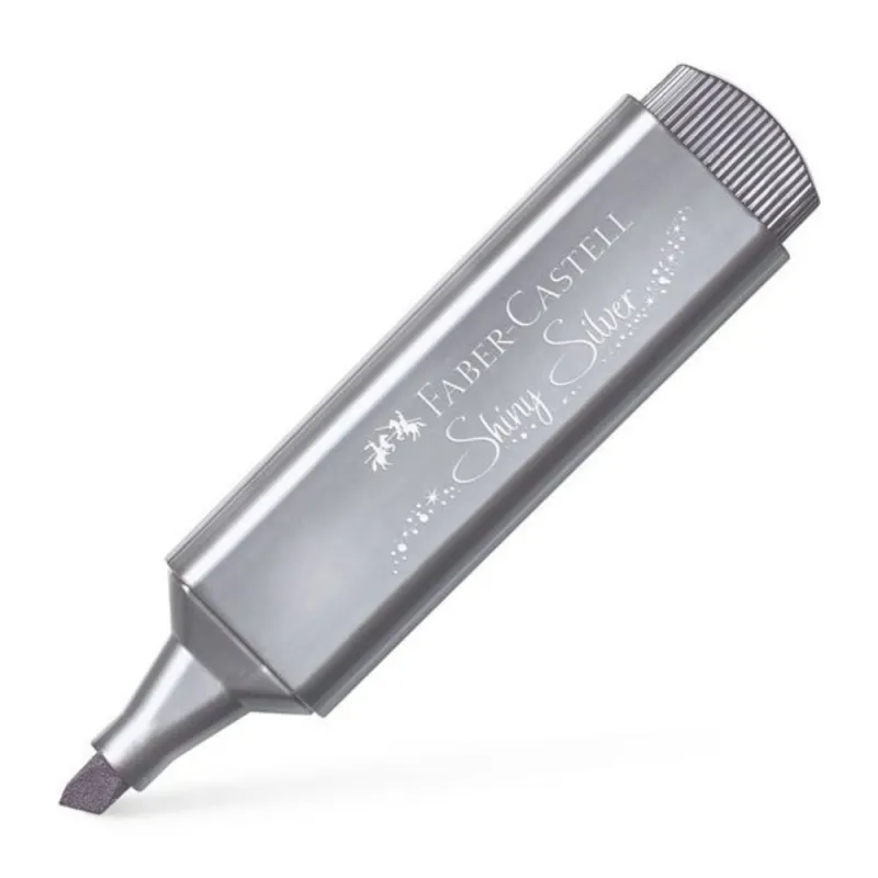 Faber Castell - Μαρκαδόρος Υπογράμμισης Textliner 1546,  Metallic Shiny Silver 154661