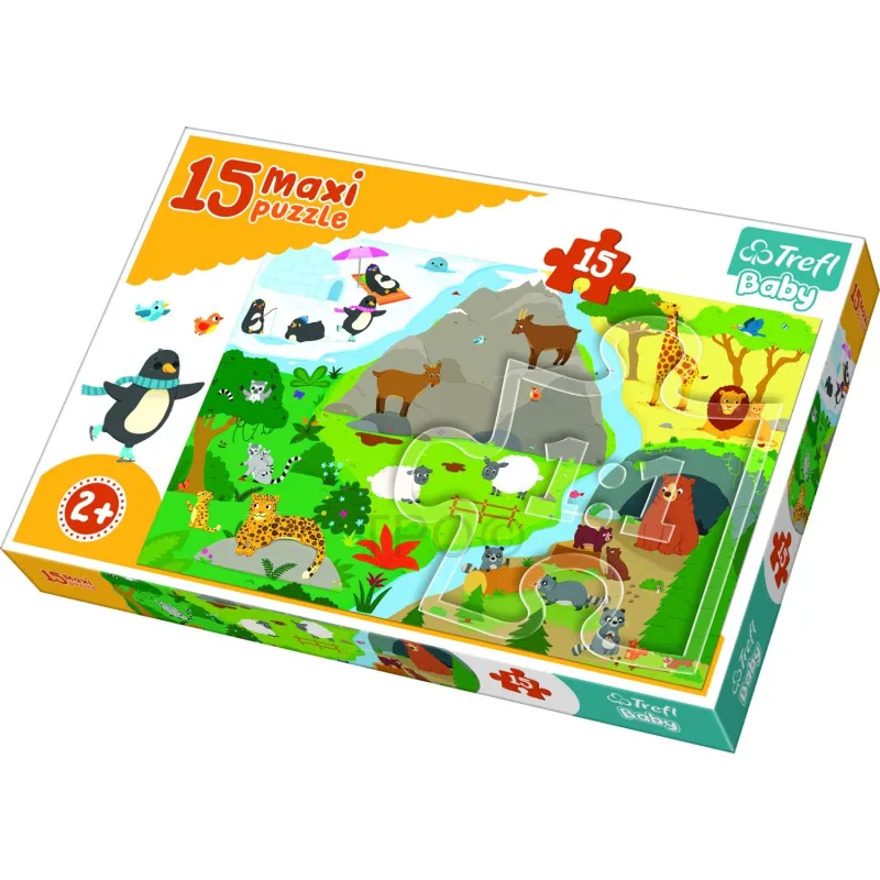 Trefl - Puzzle Animals and Their Houses 15 Pcs 14280