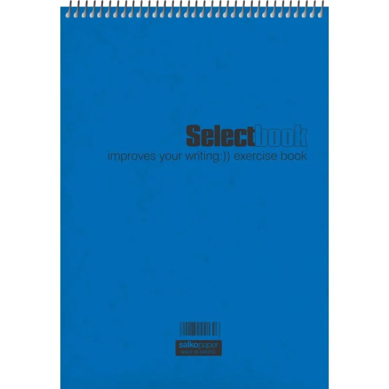 Salko Paper - Μπλοκ Σημειώσεων Σπιράλ 60 Φύλλων, Select Book 14x21, Μπλε 2343
