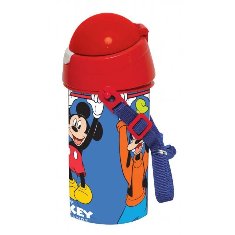 Gim - Παγούρι Πλαστικό Με Καλαμάκι, Mickey 500 ML 553-64209