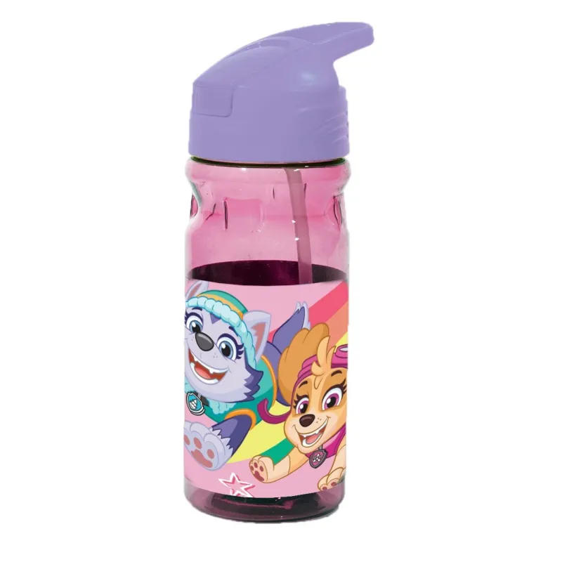 Gim - Παγούρι Πλαστικό Με Καλαμάκι, Paw Patrol 550 ML 555-16203