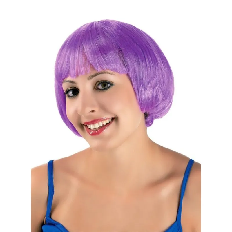 Clown - Περούκα Κοντή Νέον Μωβ 71533