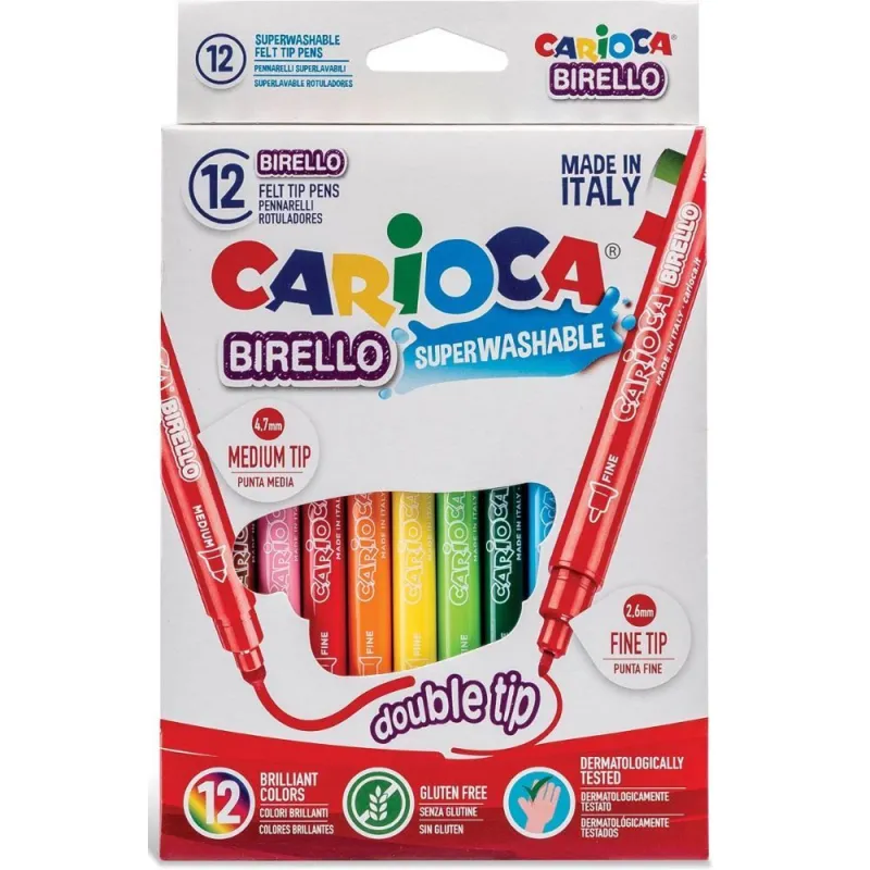 Carioca - Μαρκαδόροι Birello Double Tip 12 Τμχ 41457