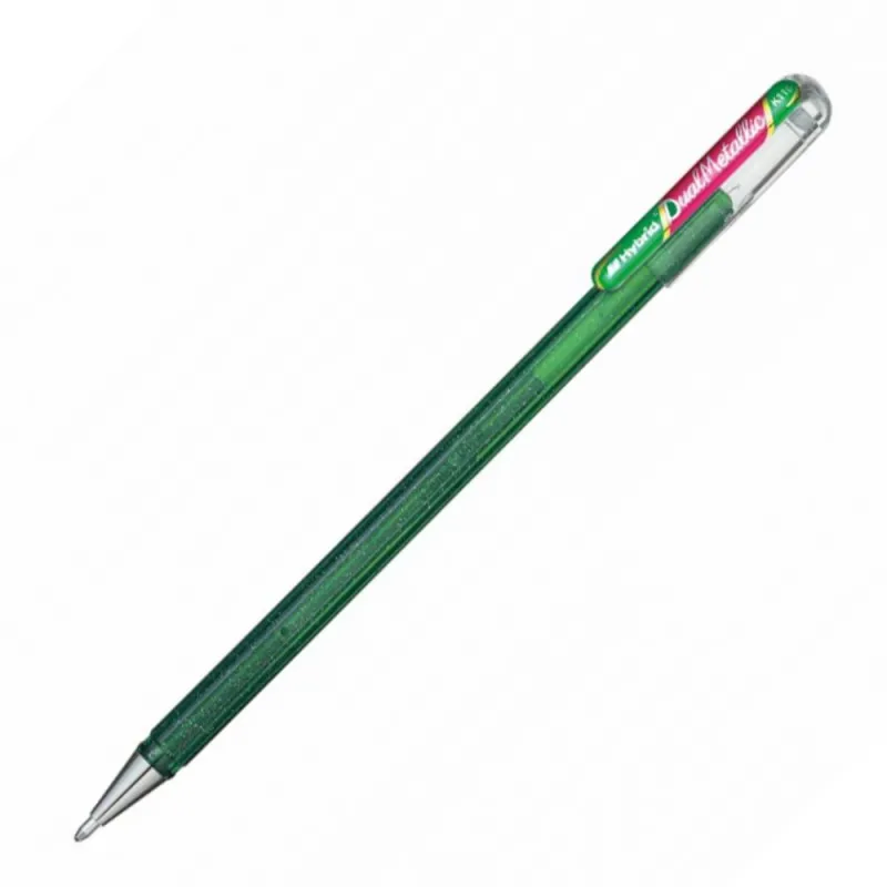 Pentel - Στυλό Hybrid Dual Metallic Gel 1.0 Green & Metallic Red K110-DBDX