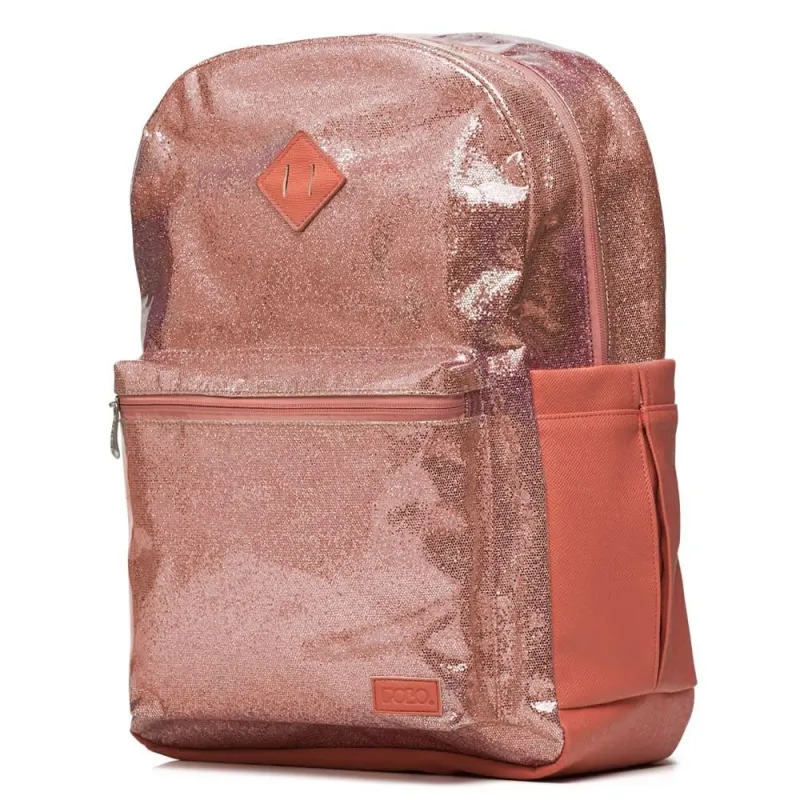 Polo - Σακίδιο Πλάτης, Queenox Rose Gold 2020 9-01-273-8041+ Δώρο Διορθωτική Ταινία Edding