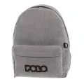 Polo - Σακίδιο Πλάτης Roy, Κοτλέ Γκρι 2022 9-01-030-2100 + Δώρο Διορθωτική Ταινία Edding